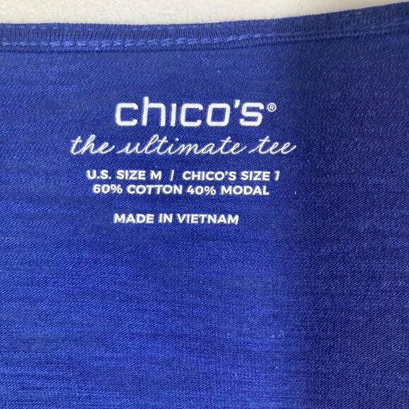 Womens Chicos The Ultimate Tee Open Front Cardigan Long Sleeve Blue M - Picture 7 of 8